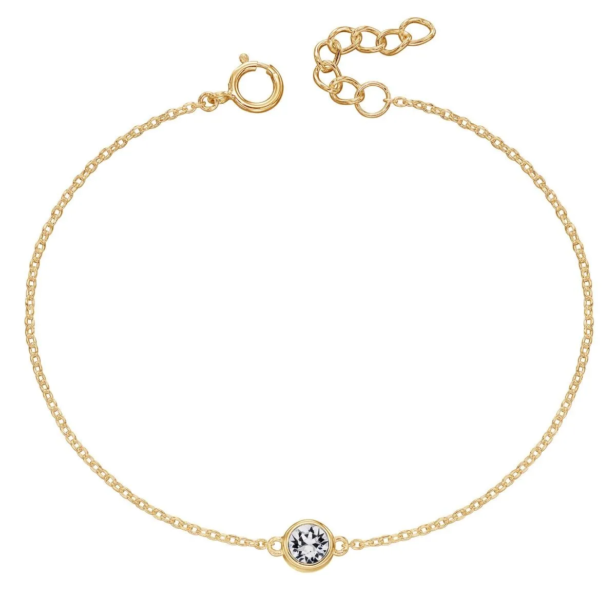 Yellow Gold Plated Sterling Silver Birthstone Bracelet