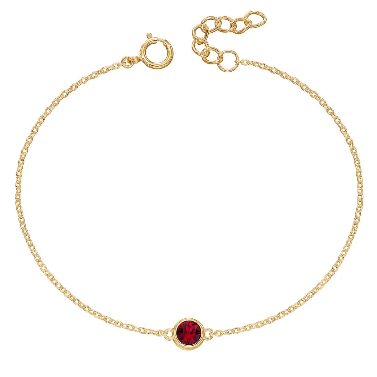 Yellow Gold Plated Sterling Silver Birthstone Bracelet