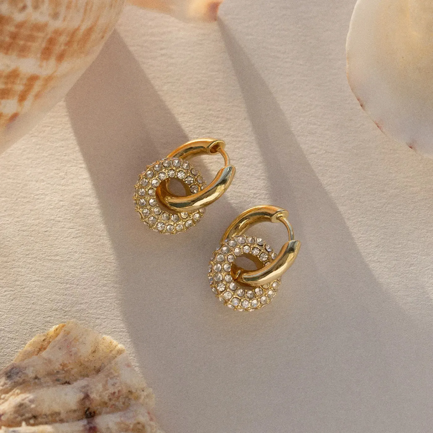 Zoey - Crystal Donut Earrings