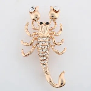 ZOSHI Brooch Pins Large Scorpion Vintage Brooches Antiques Animal Hijab Pin Up Designer Wedded Broach Scarf Clips Jewellerys