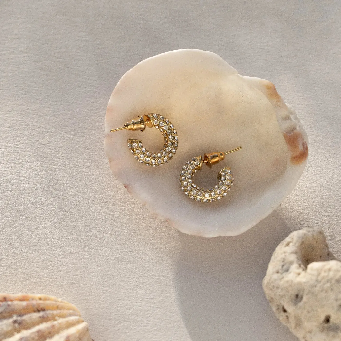 Zuri - Crystal Hoop Earrings